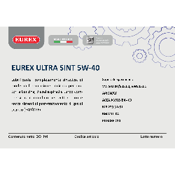 Olio motore Eurex Ultra Sint 5W-40