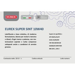 Olio motore Eurex super...