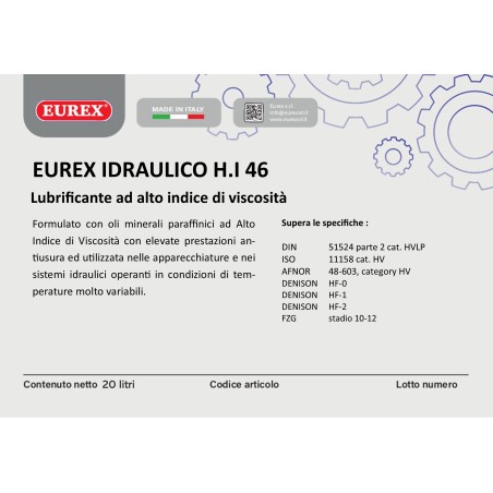 EUREX IDRAULICO  HI 46